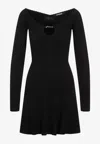 Jacquemus Womens Black Logo-plaque Slim-fit Knitted Mini Dress In Black