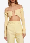 Jacquemus Yellow 'la Maille Pralu' Cardigan In Yellow