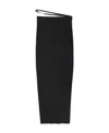 Jacquemus La Jupe Pralu Ribbed-knit Midi Skirt In Black