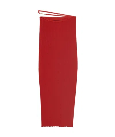 JACQUEMUS JACQUEMUS PRALU RIBBED SKIRT