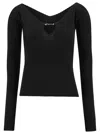 Jacquemus Pralu Top With Viscose Blend In Black