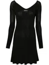 Jacquemus Womens Black Logo-plaque Slim-fit Knitted Mini Dress In Black