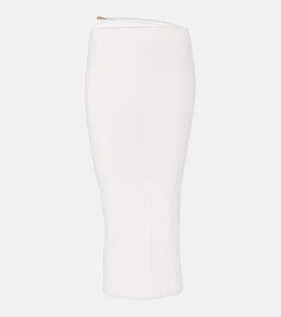JACQUEMUS PRALÙ SCALLOPED MIDI SKIRT