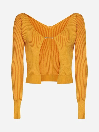 Jacquemus Cardigan In Orange