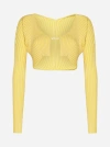 JACQUEMUS PRALU VISCOSE-BLEND CROPPED CARDIGAN