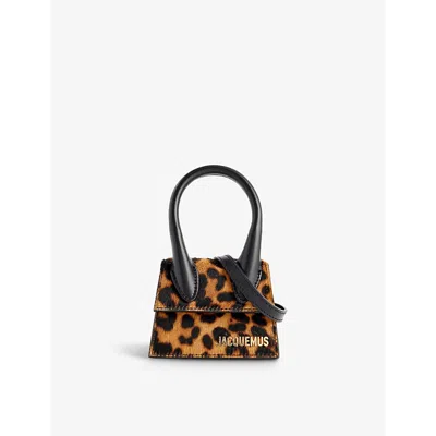 Jacquemus Print Leopard Brown Le Chiquito Leopard-print Leather Top-handle Bag