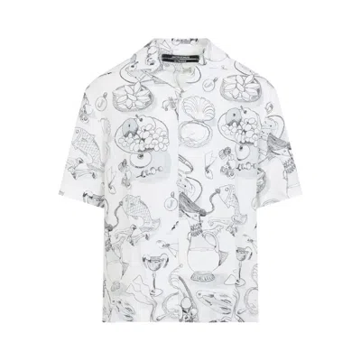 Jacquemus Print Table Off White Cocktail Shirt In Multi
