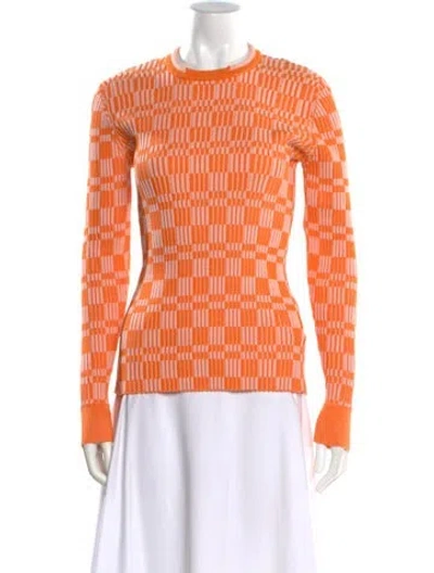 Pre-owned Jacquemus Printed Crew Neck Top In Orange