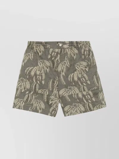JACQUEMUS PRINTED ELASTIC WAISTBAND SHORTS