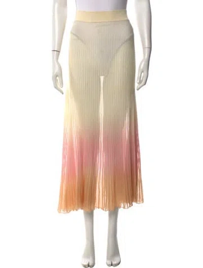 Pre-owned Jacquemus Printed Long Skirt In Yellow