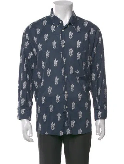 Pre-owned Jacquemus Printed Long Sleeve Shirt In Blue