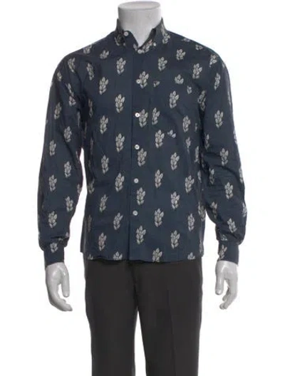 Pre-owned Jacquemus Printed Long Sleeve Shirt In Blue