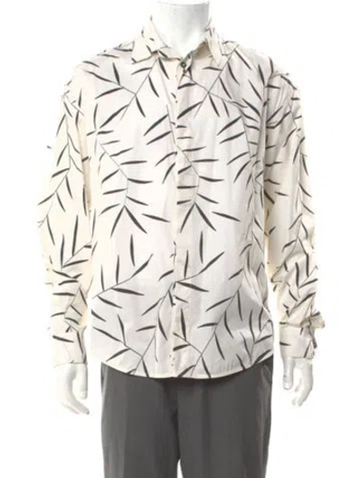 Pre-owned Jacquemus Printed Long Sleeve Shirt In White