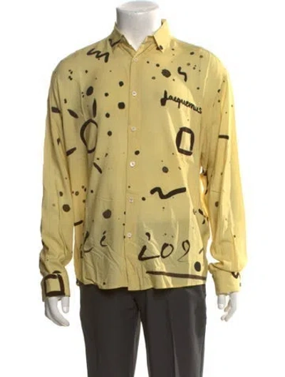 Pre-owned Jacquemus Printed Long Sleeve Shirt In Yellow
