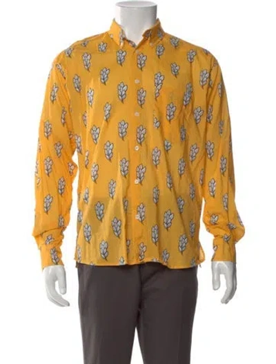 Pre-owned Jacquemus Printed Long Sleeve Shirt In Yellow
