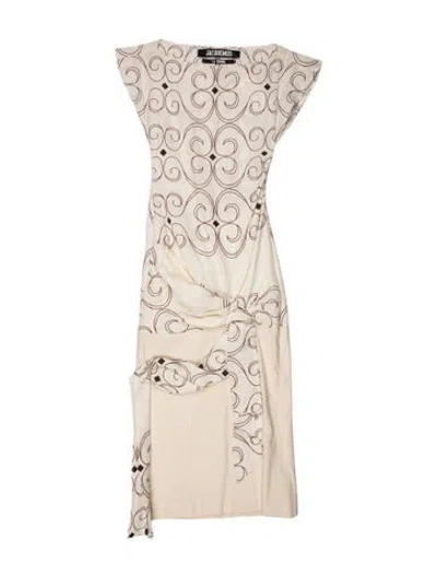 Pre-owned Jacquemus Printed Mini Dress In Neutral