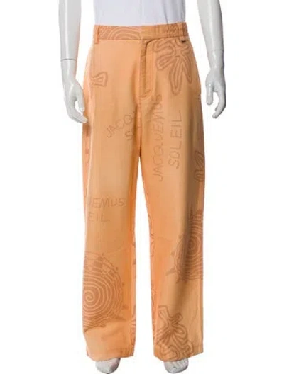 Pre-owned Jacquemus Printed Pants In Orange