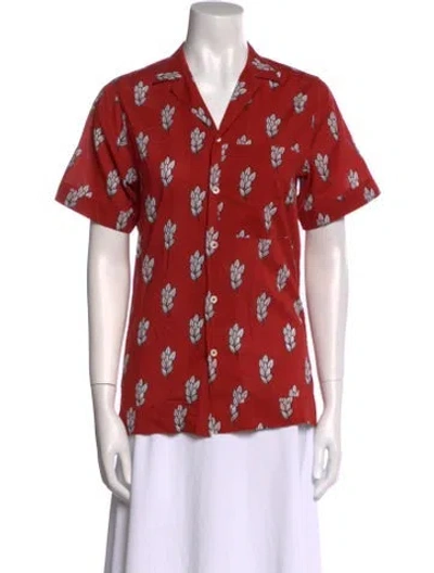 Pre-owned Jacquemus Printed Short Sleeve Button-up Top In Multi