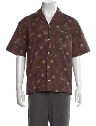 Pre-owned Jacquemus Printed Short Sleeve Shirt In Brown