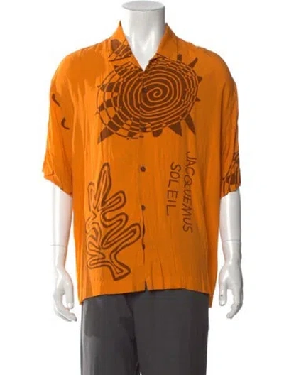 Pre-owned Jacquemus Printed Short Sleeve Shirt In Orange