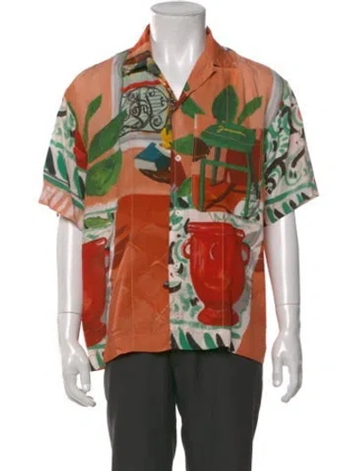 Pre-owned Jacquemus Printed Short Sleeve Shirt In Orange