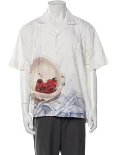 Pre-owned Jacquemus Printed Short Sleeve Shirt In White