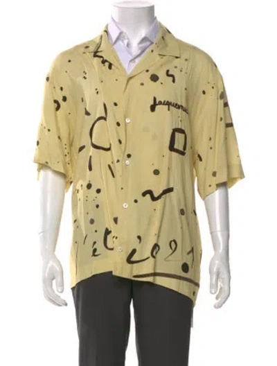 Pre-owned Jacquemus Printed Short Sleeve Shirt In Yellow