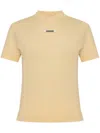 Jacquemus Stretch-cotton Grosgrain Logo T-shirt In Brown