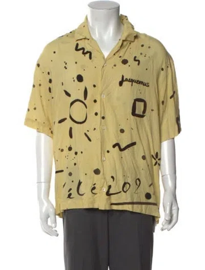 Pre-owned Jacquemus Printed Three-quarter Sleeve Shirt In Yellow