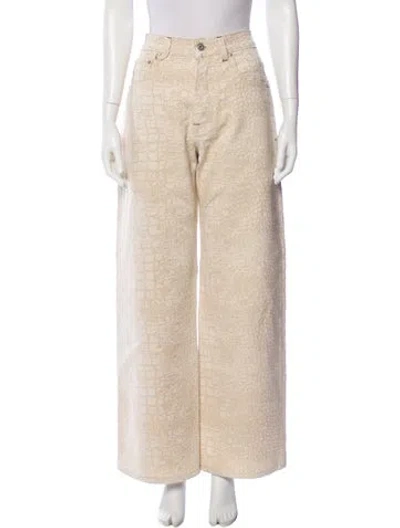 Pre-owned Jacquemus Printed Wide Leg Pants In Neutral