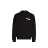 Jacquemus Mens Black Grosgrain-logo Long-sleeve Cotton T-shirt In Black