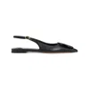 Jacquemus Les Duelo P Leather Slingback Flats In Black