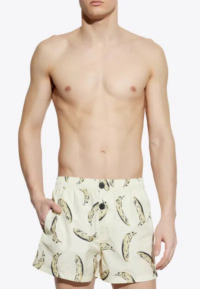 JACQUEMUS PUNTINI PRINTED SWIM SHORTS