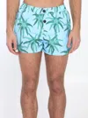 Jacquemus Le Maillot Puntini Light Blue Swimsuit With Elastic Waist And All-over Print In Tech Fabric Man In Blue