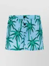 Jacquemus Le Maillot Puntini Light Blue Swimsuit With Elastic Waist And All-over Print In Tech Fabric Man
