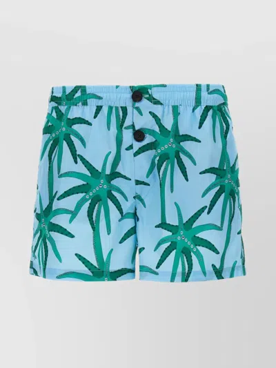 JACQUEMUS 'PUNTINI TROPICAL PRINT SWIMSUIT POCKETS'