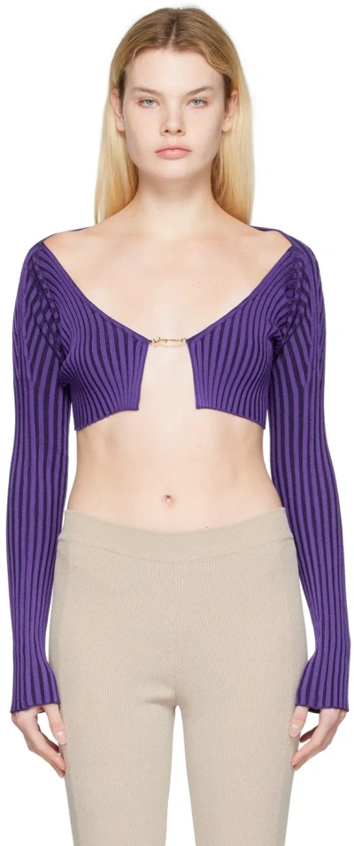 Jacquemus Purple 'la Maille Pralù' Cardigan