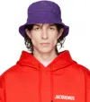 Jacquemus Purple Le Raphia 'le Bob Gadjo' Hat In 650 Purple