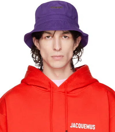 Jacquemus Purple Le Raphia 'le Bob Gadjo' Hat In 650 Purple