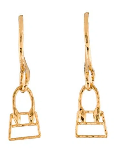 Pre-owned Jacquemus Purse Drop Hoop Earrings In Multi