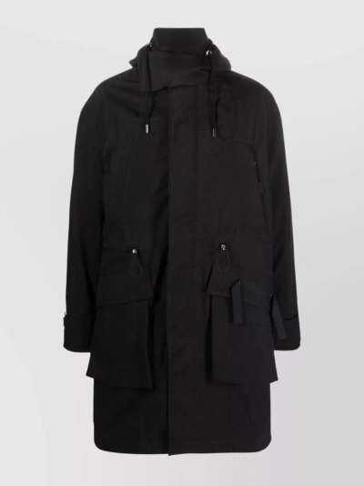 Jacquemus Quilted Layered Cotton-blend Parka In Black