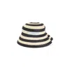 Jacquemus Vela Bucket Striped Raffia Hat In Neutrals