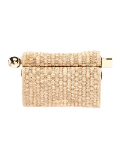 Pre-owned Jacquemus Raffia Clutch In Neutrals