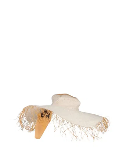 Pre-owned Jacquemus Raffia Hat In Neutral