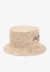 Jacquemus Le Bob Pesco Raffia Bucket Hat In Natural