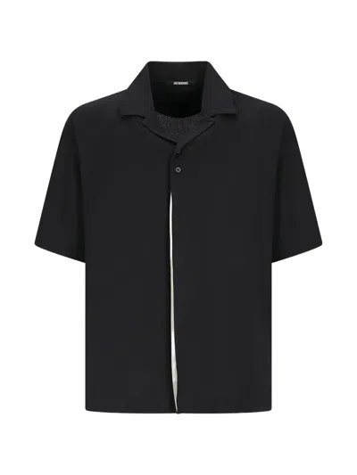 Jacquemus Raglan-sleeve Shirt In Black