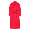 Jacquemus Belted Trench Coat With Structured Collar In Red
