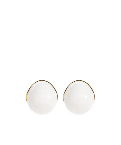Jacquemus Raisin Oval Earrings In White