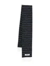 Jacquemus Horizontal Stripes Alpaca And Virgin Wool Scarf In Black