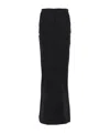 Jacquemus Rear Slit Maxi Skirt In Black
